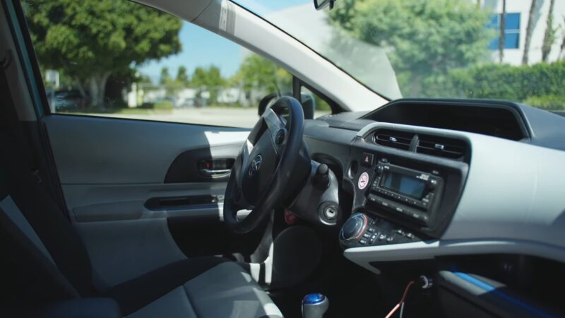  interior of a 2012 Toyota Prius C