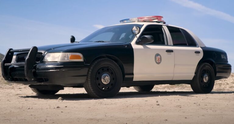 Ford Crown Victoria Police Interceptor parked on the road