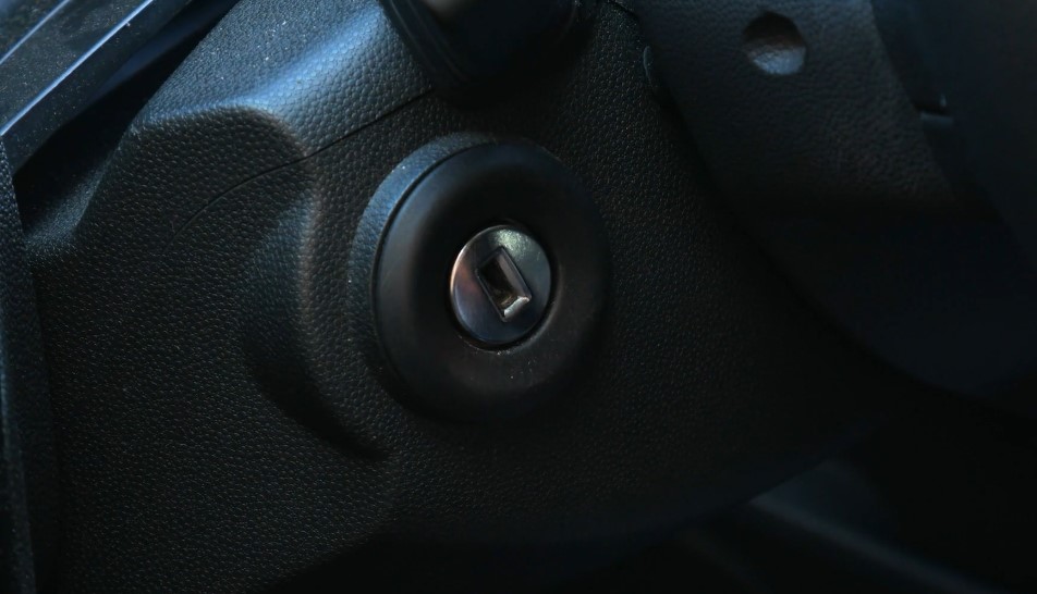 Close up photo of Toyota Camry's ignition switch