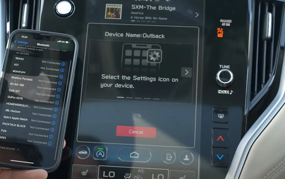 Connecting iPhone with Subaru infotainment via Bluetooth