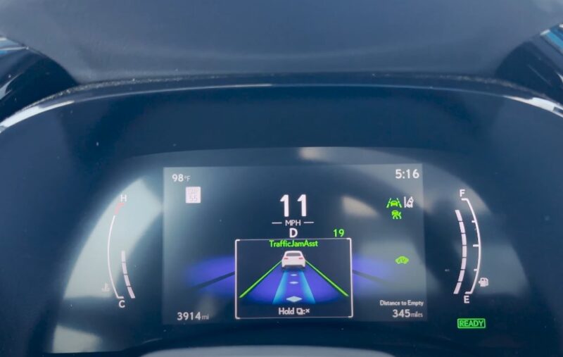 Toyota's Road Sign Assist showed on a car's display