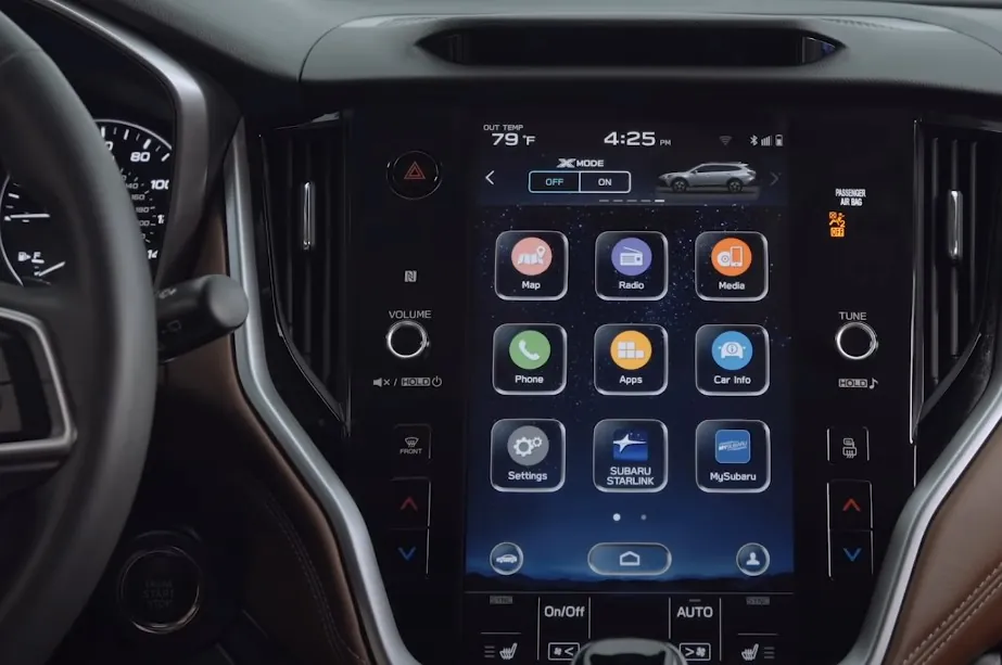 Subaru's infotainment display