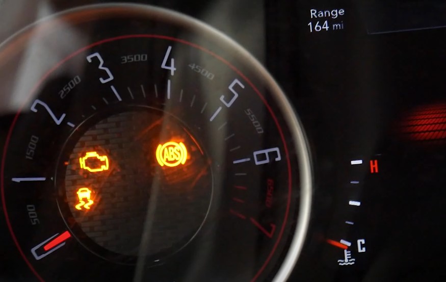 ABS light on a car dash