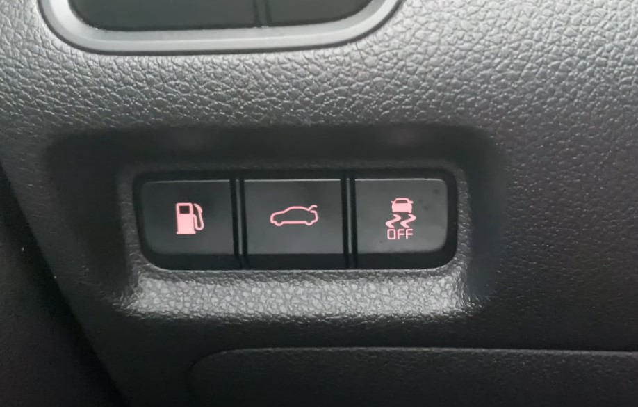 A Trac off button on Kia car