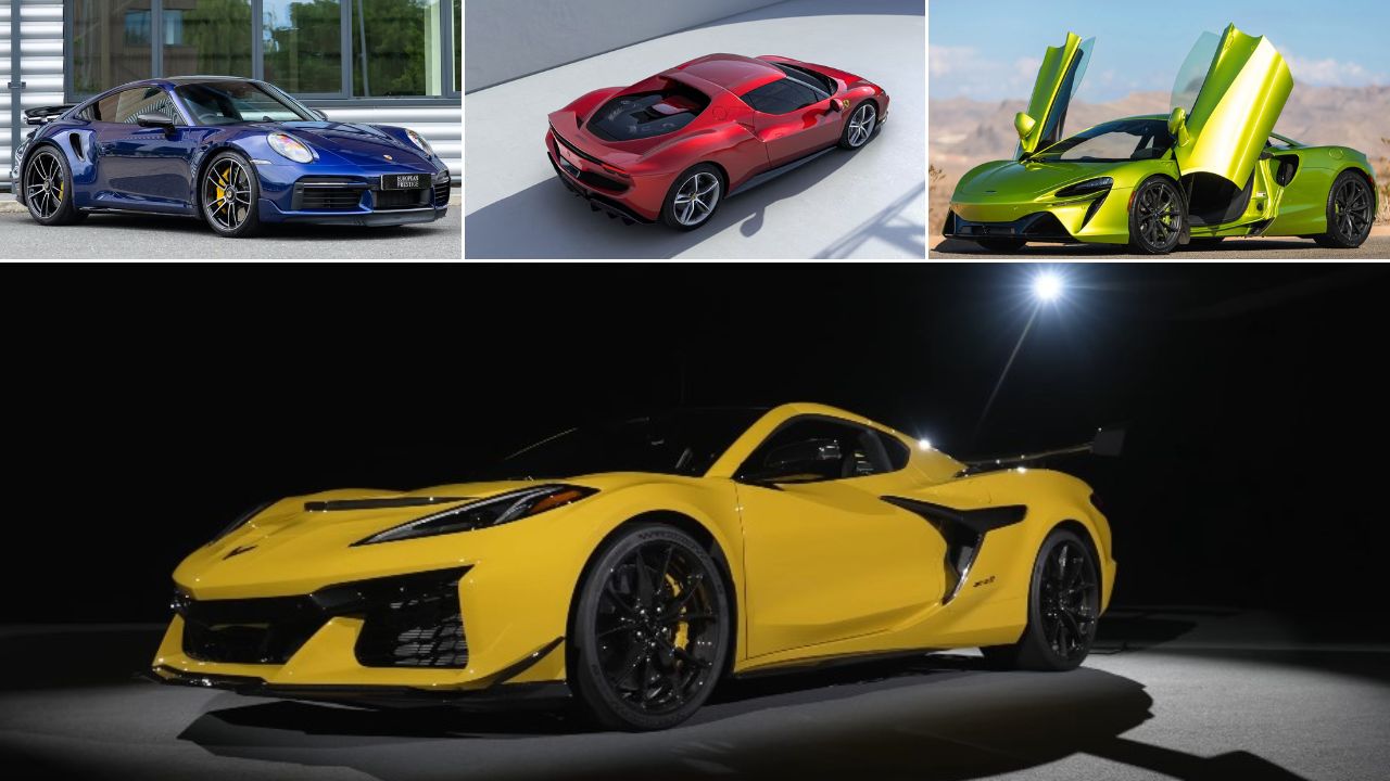 Photo comparing Corvette ZR1 with biggest competitors