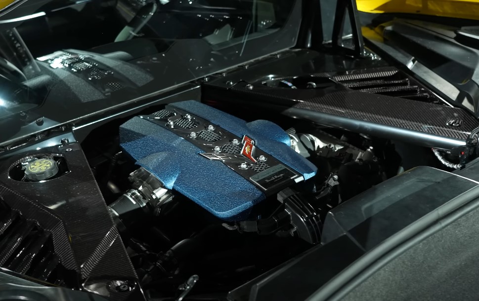 Engine of the Chevy Corvette ZR1