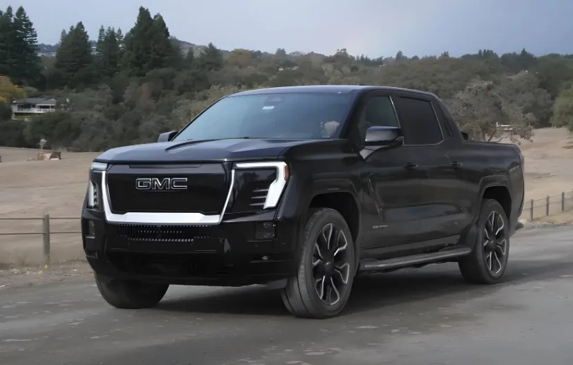 GMC Sierra EV pickup truck on the road