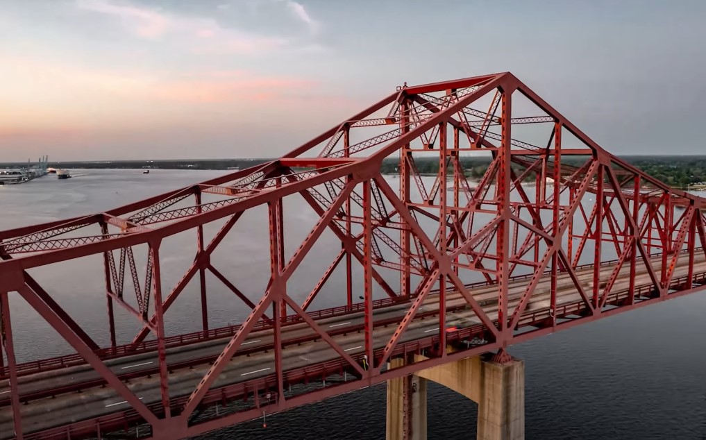 Red Mathews Bridge in Jacksonville