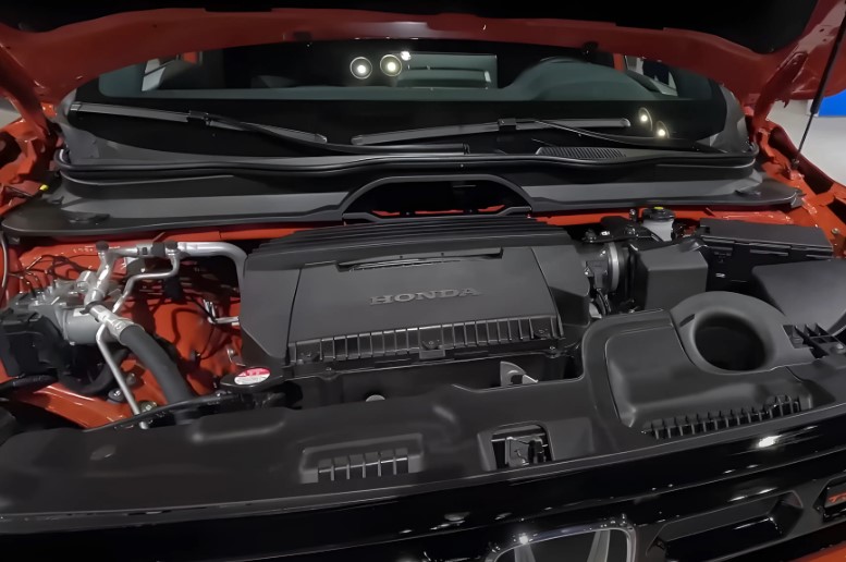 Engine under the hood of Passport SUV