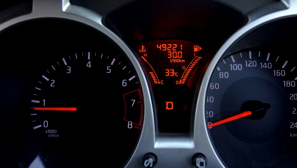 Gauge cluster on a car