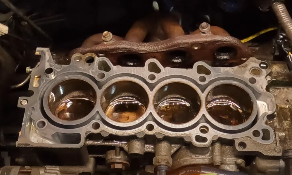 Close up photo of car's head gasket