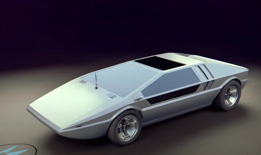 Concept of Maserati Boomerang from 70s