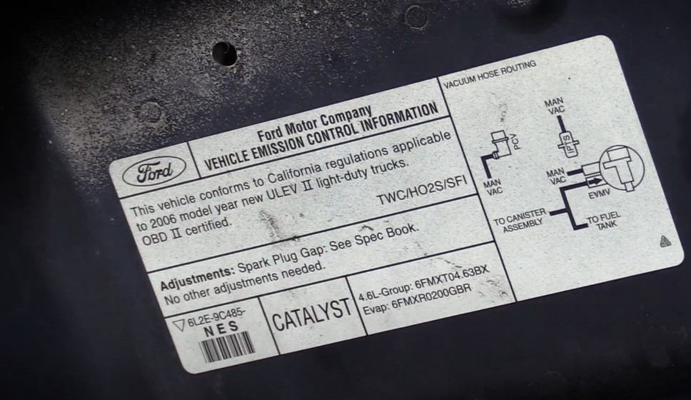 OBD II certified emission control system details