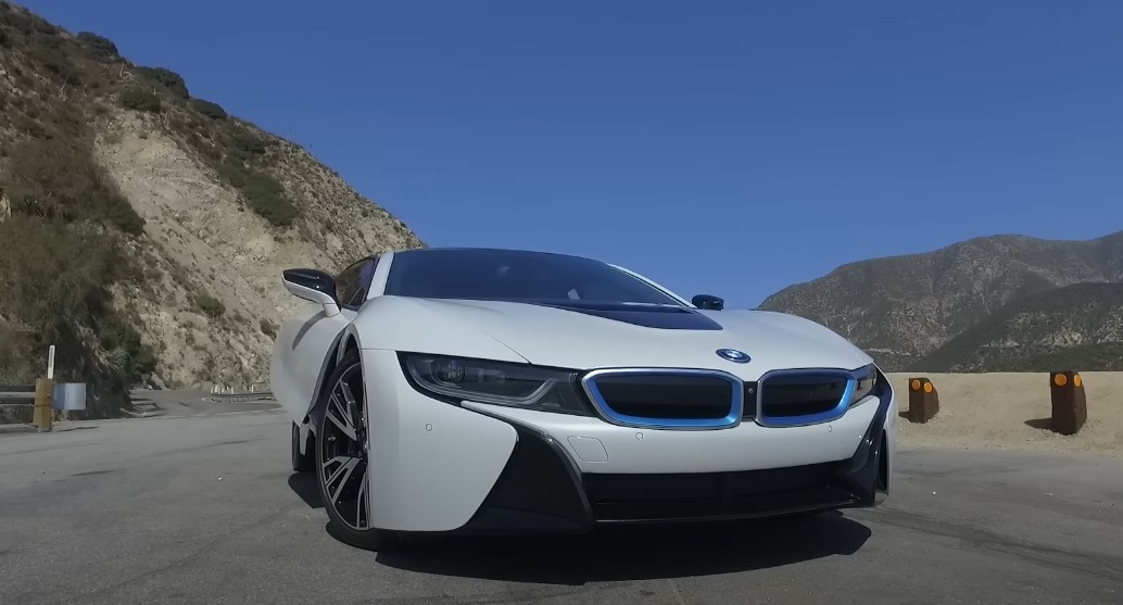 BMW i8 on a scenic roadway