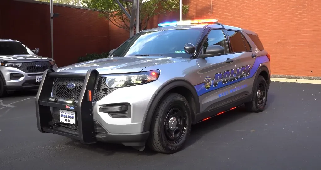 A sleek, gray police SUV, ready for action