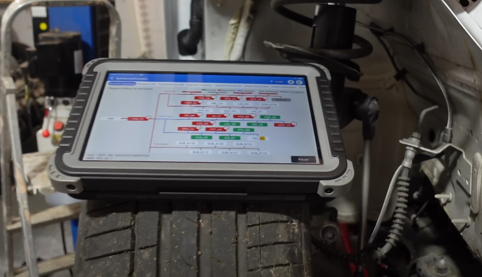 Repair of the electric vehicle in the process