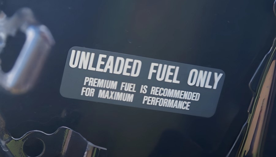 Unleaded fuel only, premium recommended for optimal performance