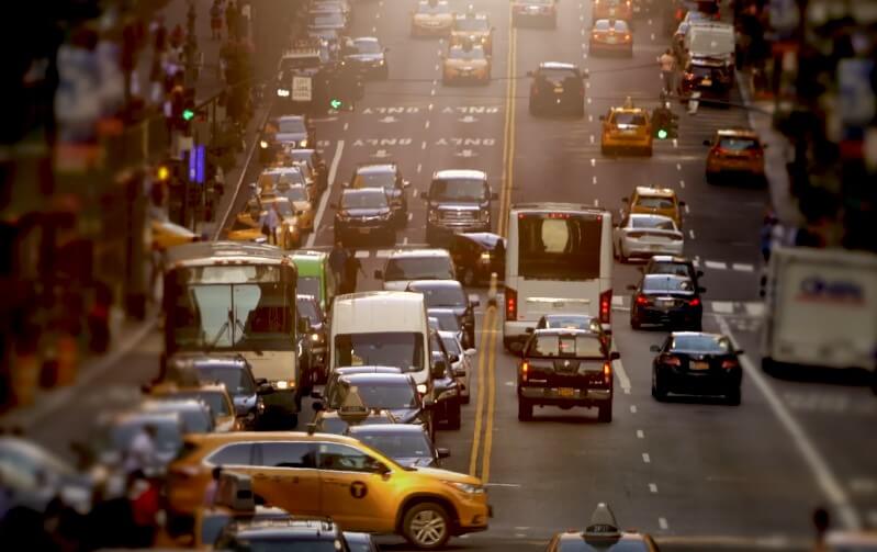 Congested traffic in NYC