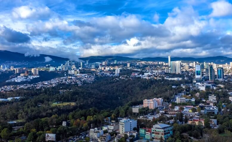 Aerial view of Santa Fe